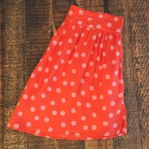 Orange mini skirt with pockets